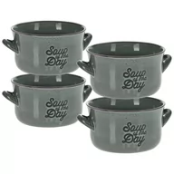Miski i półmiski - Siaki Collection Miska ceramiczna na zupę płatki owsiankę bulionówka do zupy zestaw komplet 4 sztuki 4x650 ml - miniaturka - grafika 1