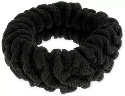 CZARNA GRUBA GUMKA MARSZCZONA kolor czarny bawełna koło do włosów klasyczne hair cuff (cj2596) - Ozdoby do włosów - miniaturka - grafika 1