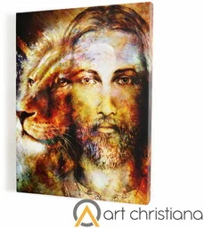 Obraz religijny Jezus-Lew Judy, płótno canvas - Ikony i obrazy sakralne - miniaturka - grafika 1