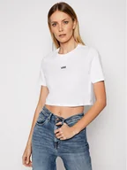 Koszulki i topy damskie - Vans T-Shirt Flying V Crop Cre VN0A54QU Biały Cropped Fit - miniaturka - grafika 1