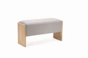 Ławki do przedpokoju - Ławka tapicerowana tkanina do wyboru nogi kolor dąb miodowy - miniaturka - grafika 1