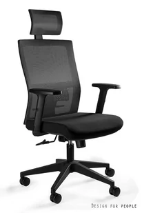 Fotel biurowy, krzesło biurowe Fotel UNIQUE Task, czarny, 135x66,5x57 cm - Fotele i krzesła biurowe Fotel biurowy, krzesło biurowe Fotel UNIQUE Task, czarny, 135x66,5x57 cm - Fotele i krzesła biurowe - miniaturka - grafika 1