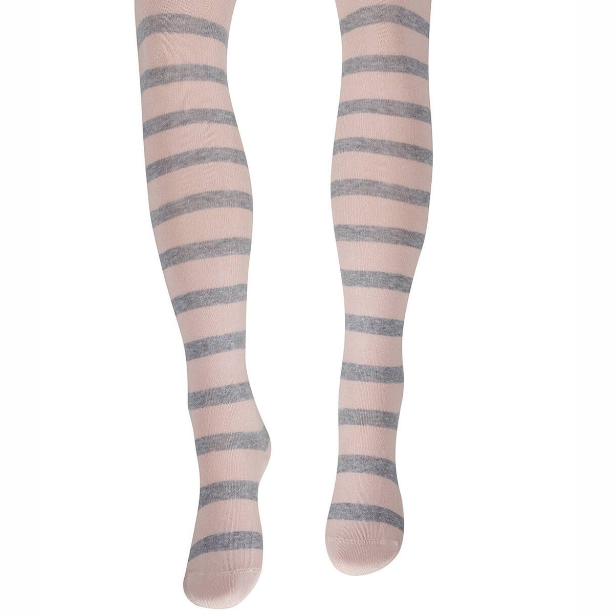 Rajstopy Dziecięce Bawełniane Rajtuzy Elastyczne w Paski WOLA Różowe Różowy 62-74