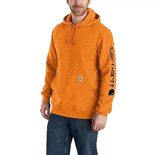 Bluzy męskie - Carhartt Męska bluza z logo Loose Fit Midweight Graphic, Marmalada wrzosowa, XL - grafika 1