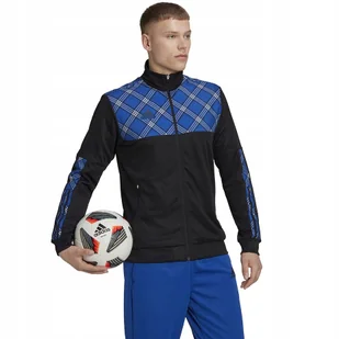 Bluza męska adidas Tiro Track czarno-niebieska HN5513 M - Bluzy męskie - miniaturka - grafika 1