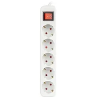 Listwy zasilające - Listwa przedluzacz 1.5m 5x230 b PS1-05F-0150-W - miniaturka - grafika 1