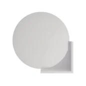 Lustra - Okrągłe Białe Lustro z półką Lucija / średnica 60 cm - miniaturka - grafika 1
