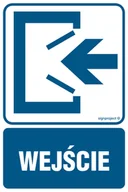 Systemy ekspozycyjne i znaki informacyjne - RB009 WEJŚCIE, PN - PŁYTA PCV 1MM; (350X525MM) - miniaturka - grafika 1