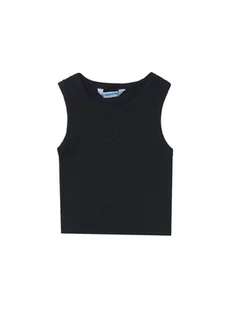Mayoral Top 6032 Czarny Slim Fit - Koszulki i topy damskie - miniaturka - grafika 1