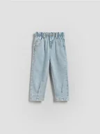 Spodnie i spodenki dla dziewczynek - Reserved - Jeansy baggy - niebieski - miniaturka - grafika 1