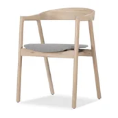 Krzesła - Krzesło z litego drewna dębowego z szarym siedziskiem Gazzda Muna - miniaturka - grafika 1