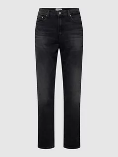 Spodnie męskie - Jeansy o kroju regular tapered fit z mieszanki bawełny - grafika 1