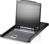 Przełączniki KVM - Konsola KVM Aten $ATEN 8-port KVM PS/2 +USB, OSD, rack, 19 LCD CL-1308N - miniaturka - grafika 1