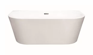 Wanna wolnostojąca Besco Vica New 150x80 cm owalna biały połysk syfon z przelewem slim chrom WAS-150VN - Wanny Wanna wolnostojąca Besco Vica New 150x80 cm owalna biały połysk syfon z przelewem slim chrom WAS-150VN - Wanny - miniaturka - grafika 1