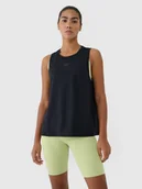 Koszulki sportowe damskie - 4F Top treningowy szybkoschnący damski - czarny M - miniaturka - grafika 1