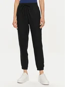 Spodnie sportowe damskie - ONLY Spodnie dresowe Caro 15310987 Czarny Cargo Fit - miniaturka - grafika 1