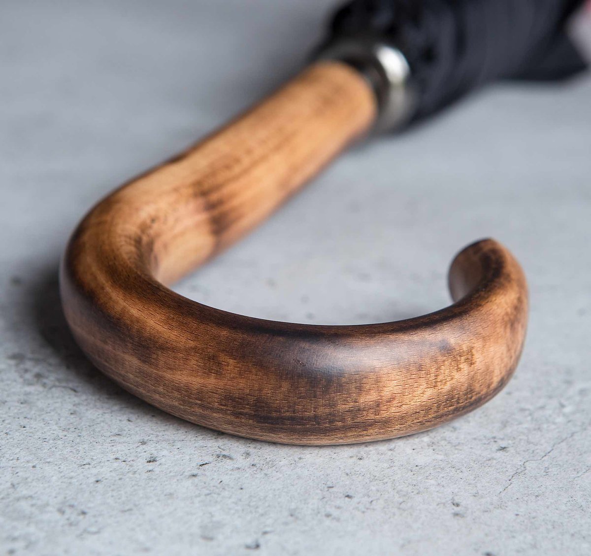 Parasol Wielki Polski-130cm-rękojeść wykonana ręcznie Buk Opalany Automat Wiatroodporny