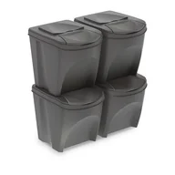Kosze na śmieci - Kosz na śmieci SET4 - kamienny szary - miniaturka - grafika 1