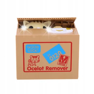 SKARBONKA KOT KOTEK INTERAKTYWNA PREZENT DZIECI ŻÓŁTY KOT 12X10.5X9.8 CM - Skarbonki - miniaturka - grafika 1