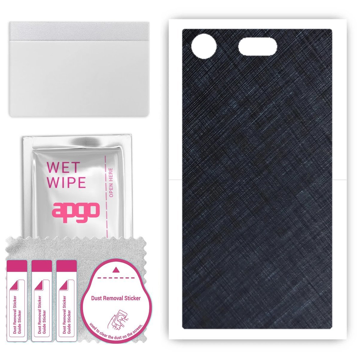 Folia naklejka skórka strukturalna na TYŁ do Sony Xperia XZ1 Compact - Tytan Niebieski - apgo SKINS