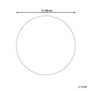 Dywan okrągły z juty ø 140 cm beżowo-biały YAYALAR - Dywany - miniaturka - grafika 6