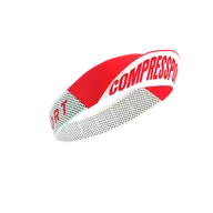 Czapki i chusty sportowe damskie - COMPRESSPORT Daszek biegowy PRO RACING VISOR fluo red - miniaturka - grafika 1