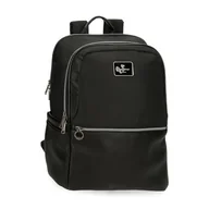 Torby na laptopy - Pepe Jeans Christine Plecak Na Laptopa 15,6 cala Czarny 29 x 40 x 11 cm Poliester z Detalami Ze Sztucznej Skóry 15,6 L by Joumma Bags, Czarny (Black), Talla única, plecak na laptopa - miniaturka - grafika 1