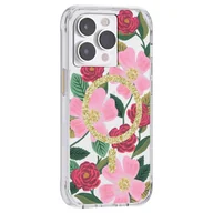 Etui i futerały do telefonów - Rifle Paper Clear MagSafe - Etui iPhone 14 Pro zdobione złotem (Rose Garden) - miniaturka - grafika 1