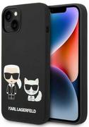 Etui i futerały do telefonów - Karl Lagerfeld KLHMP14SSSKCK iPhone 14 6,1" hardcase czarny/black Liquid Silicone Karl & Choupette Magsafe - miniaturka - grafika 1