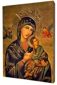 Ikony i obrazy sakralne - Obraz religijny na desce lipowej, Matka Boża Nieustającej Pomocy - miniaturka - grafika 1