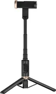 Selfie stick - XO, selfie stick z wbudowanym pilotem Bluetooth, czarny - miniaturka - grafika 1