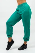 Spodnie sportowe damskie - Damskie dresy Nebbia GYM TIME Oversized Joggers With Pockets 281 green S - miniaturka - grafika 1