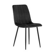 Krzesła - Krzesło tapicerowane do jadalni DC-1939 - Welur czarny 66 - miniaturka - grafika 1
