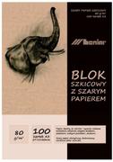 Podobrazia, bloki, papiery - Leniar Blok Szkicowy Z Szarym Papierem - A3 90854 - miniaturka - grafika 1
