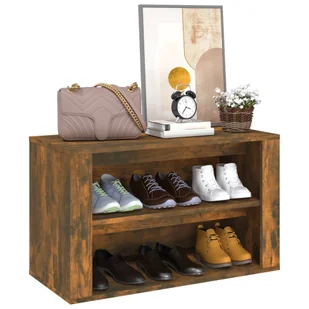 Lumarko Półka na buty, przydymiony dąb, 75x35x45 cm - Szafki na buty - miniaturka - grafika 5