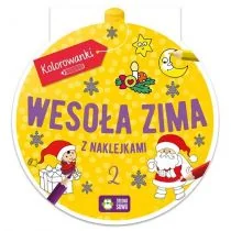 Kolorowanka bombka. Wesoła zima z naklejkami 2 - Opracowanie zbiorowe - Książki edukacyjne - miniaturka - grafika 1