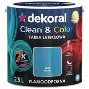 Farby wewnętrzne - Dekoral Satynowa farba lateksowa Clean & Color blue velvet 2 5 l - miniaturka - grafika 1