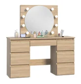 Toaletki - Nowoczesna toaletka z 8 lampkami led K9-D30 - miniaturka - grafika 1