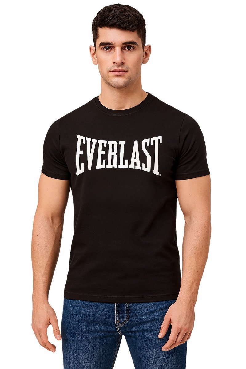 Męska koszulka Everlast t-shirt bawełniany TMB001-01 czarny L
