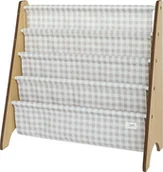 Półki i regały dla dzieci - Stojak na książki Gingham beżowy z recyklingu - miniaturka - grafika 1
