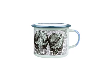 Kubek emaliowany, zielony groszek Buffalo - Kubki - miniaturka - grafika 1