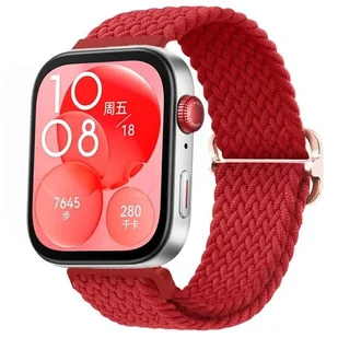 Opaska pasek bransoletka NYLON LOOP Huawei Watch FIT 3 czerwony - Akcesoria do smartwatchy - miniaturka - grafika 1