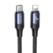Kable USB - USAMS Kabel U71 USB-C na Lightning 3m 20W PD Fast Charge czarny/black SJ523USB01 (US-SJ523) - miniaturka - grafika 1