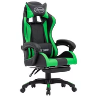 Fotele gamingowe - Fotel gamingowyVIDAXL, zielono-czarny, 64x65x119 cm - miniaturka - grafika 1