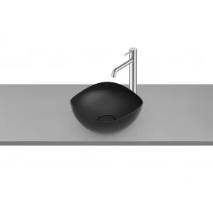 ROCA A327A15080 OHTAKE Umywalka nablatowa 37,5x37,5x17,5 cm CZARNY MAT - Umywalki - miniaturka - grafika 1