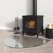 Inne mocowania - Vidaxl Panel Kominkowy, Szklany, Półokrągły, 800X600 Mm - miniaturka - grafika 1