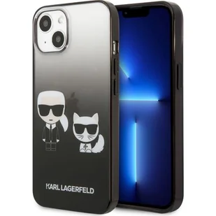 Karl Lagerfeld KLHCP13MTGKCK iPhone 13 6,1" hardcase czarny/black Gradient Ikonik Karl & Choupette KF001002 - Etui i futerały do telefonów - miniaturka - grafika 1