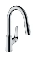 Baterie kuchenne - Hansgrohe Focus M42 - Bateria zlewozmywakowa M429-H180 ECO, z wyciąganą wylewką, chrom 71862000 - miniaturka - grafika 1