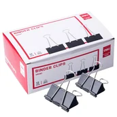 Spinacze i klipsy do papieru - Klipsy do akt Deli 51 mm czarne opakowanie 12 sztuk - miniaturka - grafika 1