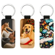 Breloki - Brelok ze zdjęciem do kluczy skórzany idealny na prezent - miniaturka - grafika 1